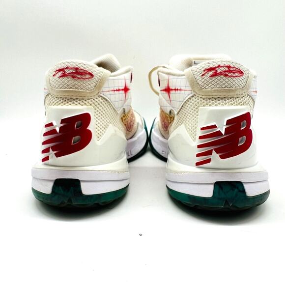 New Balance Shoes Mens 8 White Red Green Kawhi II Sneakers Basketball Trainers - Picture 7 of 10